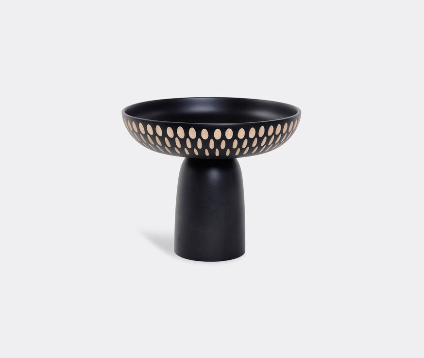 Zanat 'Nera' bowl, large, white on black Black Stain ZANA20NER770BLK