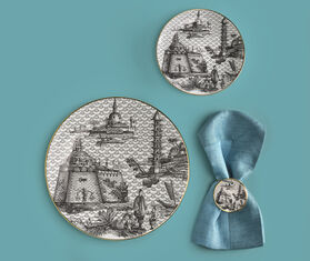 Simone Guidarelli Home 'Oriental Dream' dinner plate, black and white MULTICOLOUR SIMO26SOU587MUL