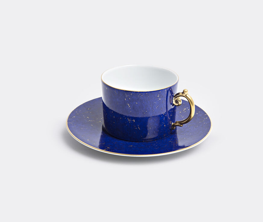 L'Objet 'Lapis' teacup and saucer, set of two  LOBJ15LAP842BLU