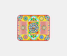 Dolce&amp;Gabbana Casa &#39;Carretto Siciliano&#39; square wooden tray, medium MULTICOLOUR DGCA22WOO773MUL