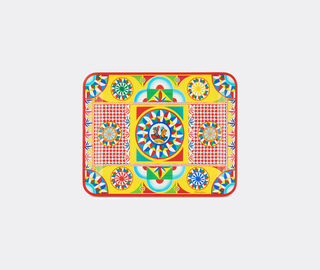 Dolce&amp;Gabbana Casa 'Carretto Siciliano' square wooden tray, medium MULTICOLOUR DGCA22WOO773MUL