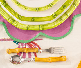 Les-Ottomans &#39;Bamboo&#39; serving set MULTICOLOUR OTTO24SET877MUL