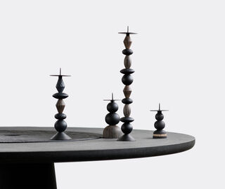 Zanat 'Play &amp; Burn' candleholder set, large BLACK ZANA20PLA022BLK