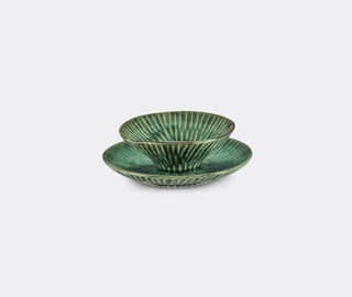 Serax 'Verde Lanza' breakfast set, set of sixteen, green GREEN SERA26BRE236GRN
