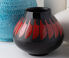 Nuove Forme 'Navajo Feathers' vase Matte black, shiny red NUFO20VAS678BLK