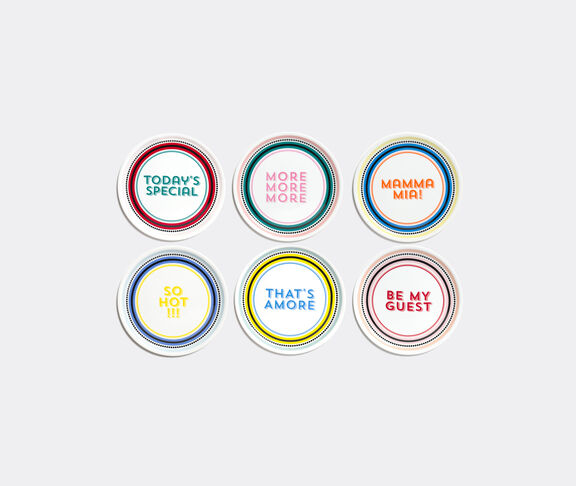 Bitossi Home Assorted pizza plates, set of six MULTICOLOUR BIHO22SET950MUL