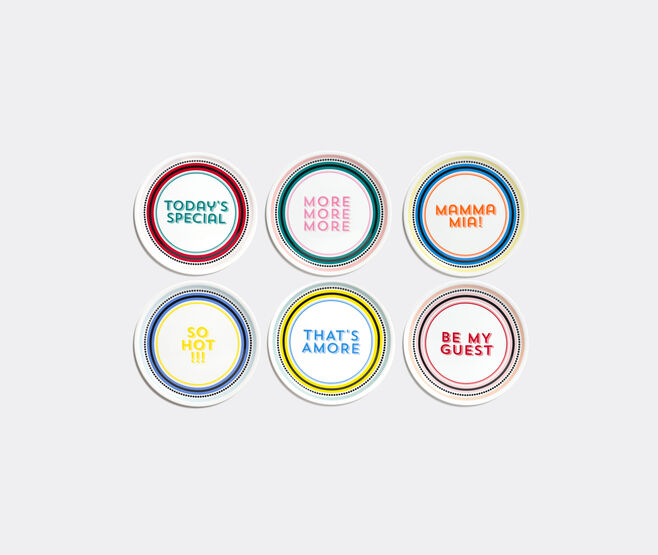 Bitossi Home Assorted pizza plates, set of six MULTICOLOUR BIHO22SET950MUL