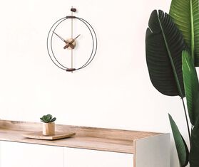 Nomon 'Micro Barcelona' clock WALNUT NOMO21MIC951BLK