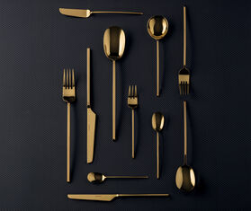 Sambonet &#39;100&#39; moka spoon, set of six, gold GOLD SAMB24GIF033GOL
