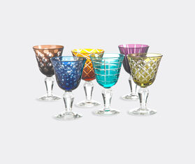 POLSPOTTEN 'Cuttings' wine glass, set of six MULTICOLOUR POLS22WIN447MUL