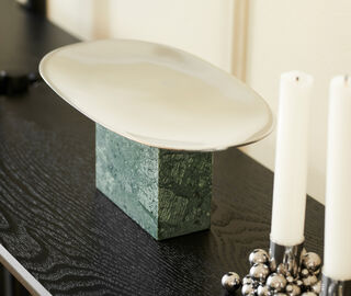 Gejst 'Sapoto' tray, silver and green MULTICOLOUR GEJS25SAP459GRN