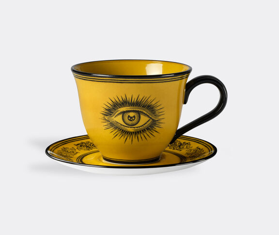 Gucci 'Star Eye' coffee cup with saucer, set of two, yellow YELLOW GUCC22STA373YEL