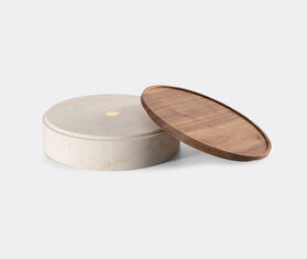 Salvatori 'Pietra L 09' medium container, Crema d'Orcia IVORY SALV21PIE141BEI