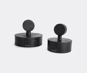 Mad et Len &#39;Cristaux&#39; pot pourri totem, Terre noire, large BLACK MALE20POT108BLK