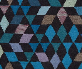 Golran 1898 &#39;Diamond&#39; medallion blue green tall pouf MULTICOLOUR GOLR15DIA733BLU