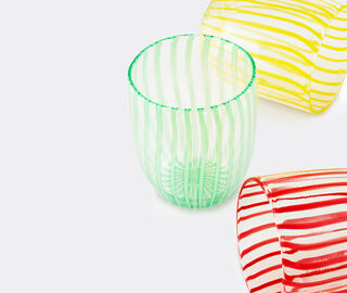 Aquazzura Casa 'Capri Stripe' tumbler, set of two, red RED AQUA23CAP370RED