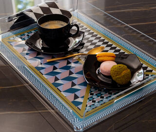 VESTA 'Decor' tray, modern multicolor MULTICOLOUR VEST25DEC959MUL