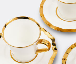 POLSPOTTEN 'Golden Finds' coffee cup, set of four, white WHITE POLS25COF334WHI