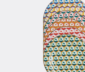 La DoubleJ 'Cubi Mix' dessert plate, set of six MULTICOLOUR LADJ22DES310MUL