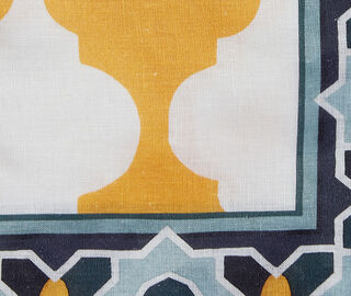 La DoubleJ 'Plaza' linen tablecloth, large, yellow MULTICOLOUR LADJ24PLA472MUL