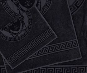 Versace 'Medusa Classic' towel set, set of five, black BLACK VERS22TOW092BLK