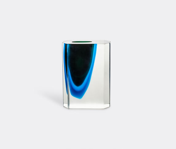 Venini 'Octagono' vase, aquamarine blue  VENI20OCT135BLU