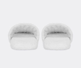 Dolce&amp;Gabbana Casa Embroidered slippers with D&amp;G logo, white WHITE DGCA25EMB987WHI