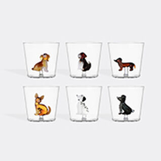 'Dogs' tumbler, set of six, multicolor