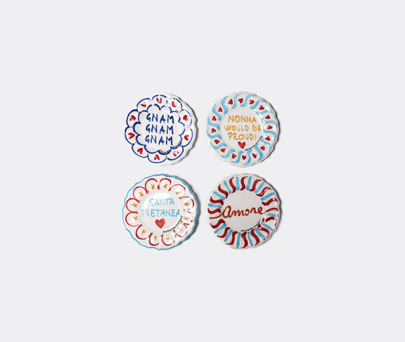 Casa Alessandro Enriquez 'Tavola Italiana' dessert plate, set of four, multicolor undefined ${masterID} 2