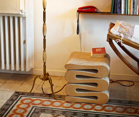 Vitra &#39;Wiggle Stool&#39; BROWN VITR19WIG510BEI