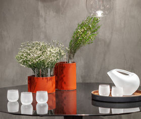 Poltrona Frau Leather pot, high ORANGE POFR20LEA522RED