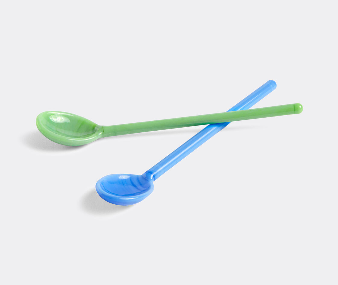 Hay 'glass Spoons' In Sky Blue And Green