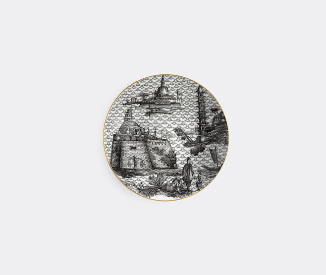 Simone Guidarelli Home 'Oriental Dream' soup plate, black and white MULTICOLOUR SIMO26SOU662MUL