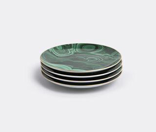 L'Objet 'Malachite' dessert plate, set of four MULTICOLOUR LOBJ15MAL961GRN