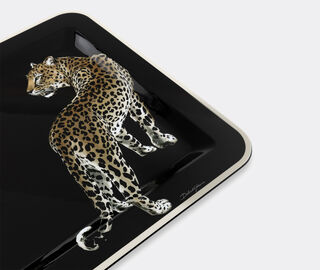 Dolce&amp;Gabbana Casa 'Double Leopardo' square wooden tray, medium MULTICOLOUR DGCA22WOO780MUL