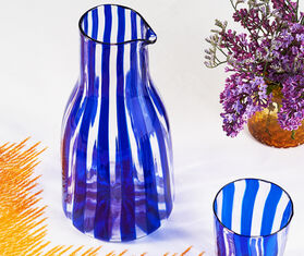 Aquazzura Casa 'Dolcevita Stripe' jug BLUE AQUA23DOL806BLU