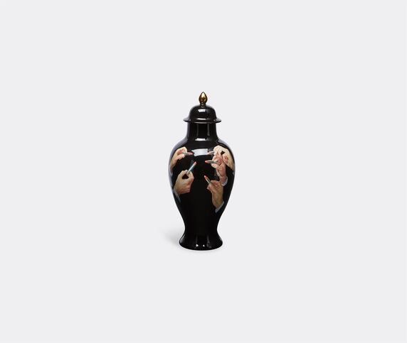 Seletti 'Lipsticks Black' vase BLACK/MULTICOLOR SELE22TOI930MUL