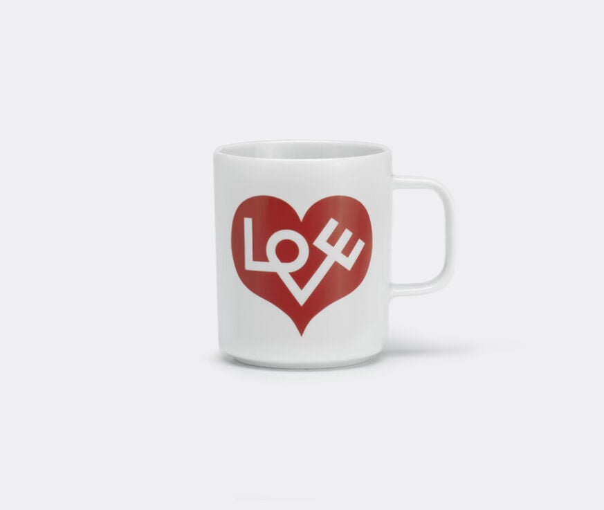 Vitra 'Love Heart' coffee mug, red, squared handle White, crimson VITR20COF353WHI