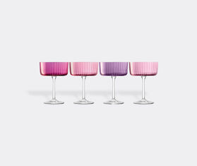 LSA International 'Gems' champagne and cocktail glass, set of four, garnet PINK LSAI23GEM774PIN