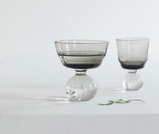 Serax 'Eternal Snow' stemmed glass, set of six, medium, grey GREY SERA24SET778GRY