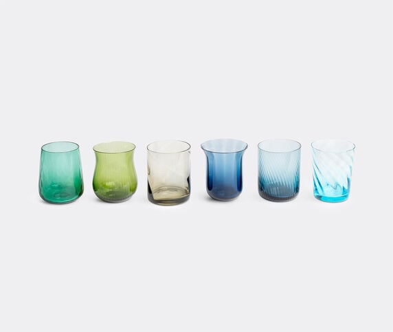 Bitossi Home Assorted Tumblers, set of six, blue and green