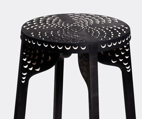 Zanat &#39;Tattoo Pheasant&#39; stool BLACK ZANA20TAT756BLK