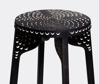 Zanat 'Tattoo Pheasant' stool BLACK ZANA20TAT756BLK