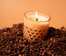 KLIMCHI 'Hobnail' candle, Espresso, bronze BRONZE KLIM25ESP043BRZ