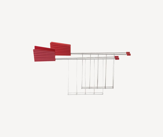 Alessi 'Plissé' toaster tongs, red