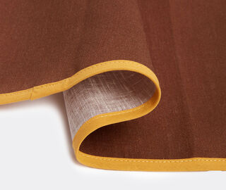 La DoubleJ 'Rainbow Chocolate' large napkin, set of two BROWN LADJ23LAR628BRW