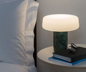 Case Furniture 'Solid Table Light', Serpentine marble, small, UK plug MULTICOLOUR CAFU20SOL464GRN