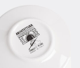 Fornasetti &#39;Architettura&#39; coffee cup and saucer, set of six WHITE FORN23SET174MUL