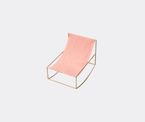 Valerie_objects 'Rocking Chair', brass and pink
