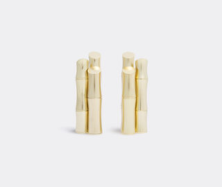 L'Objet 'Bambou' bookend, set of 2 GOLD LOBJ15BAM916GOL